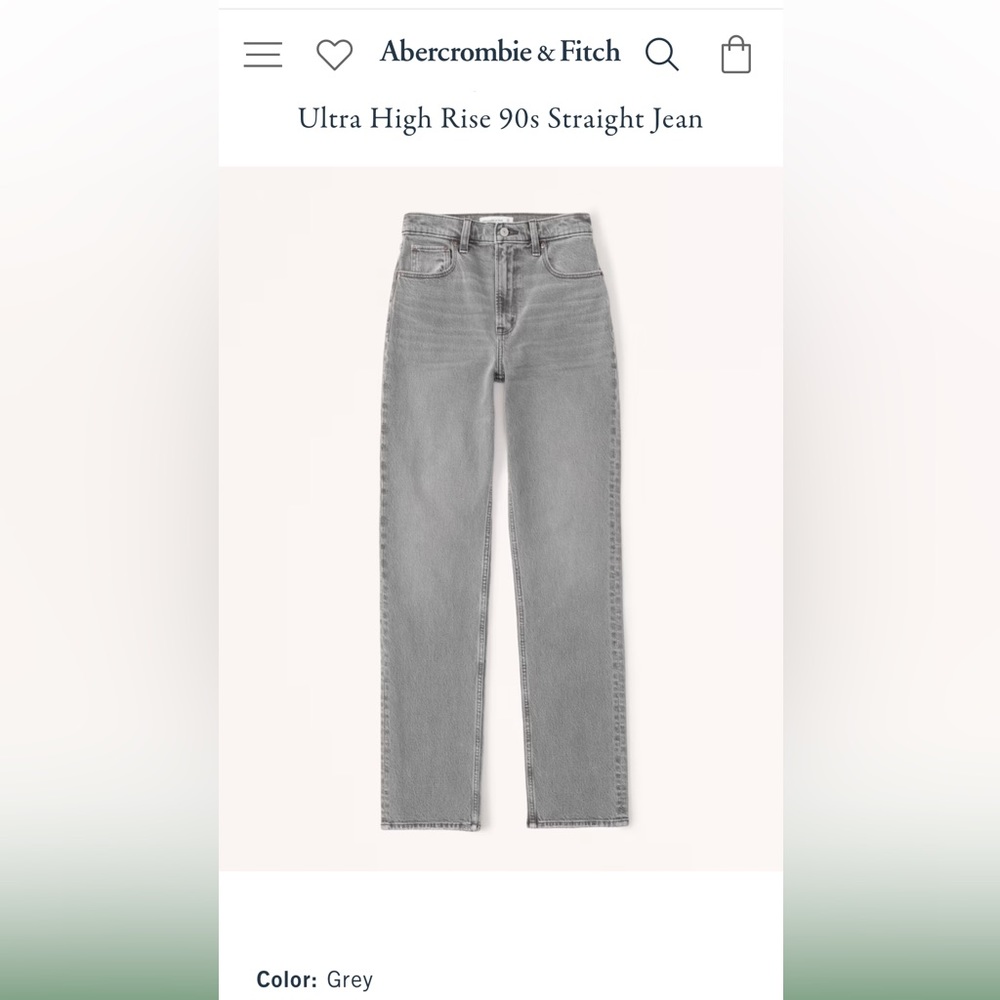 Abercrombie Ultra High Rise 90s Straight Jean
